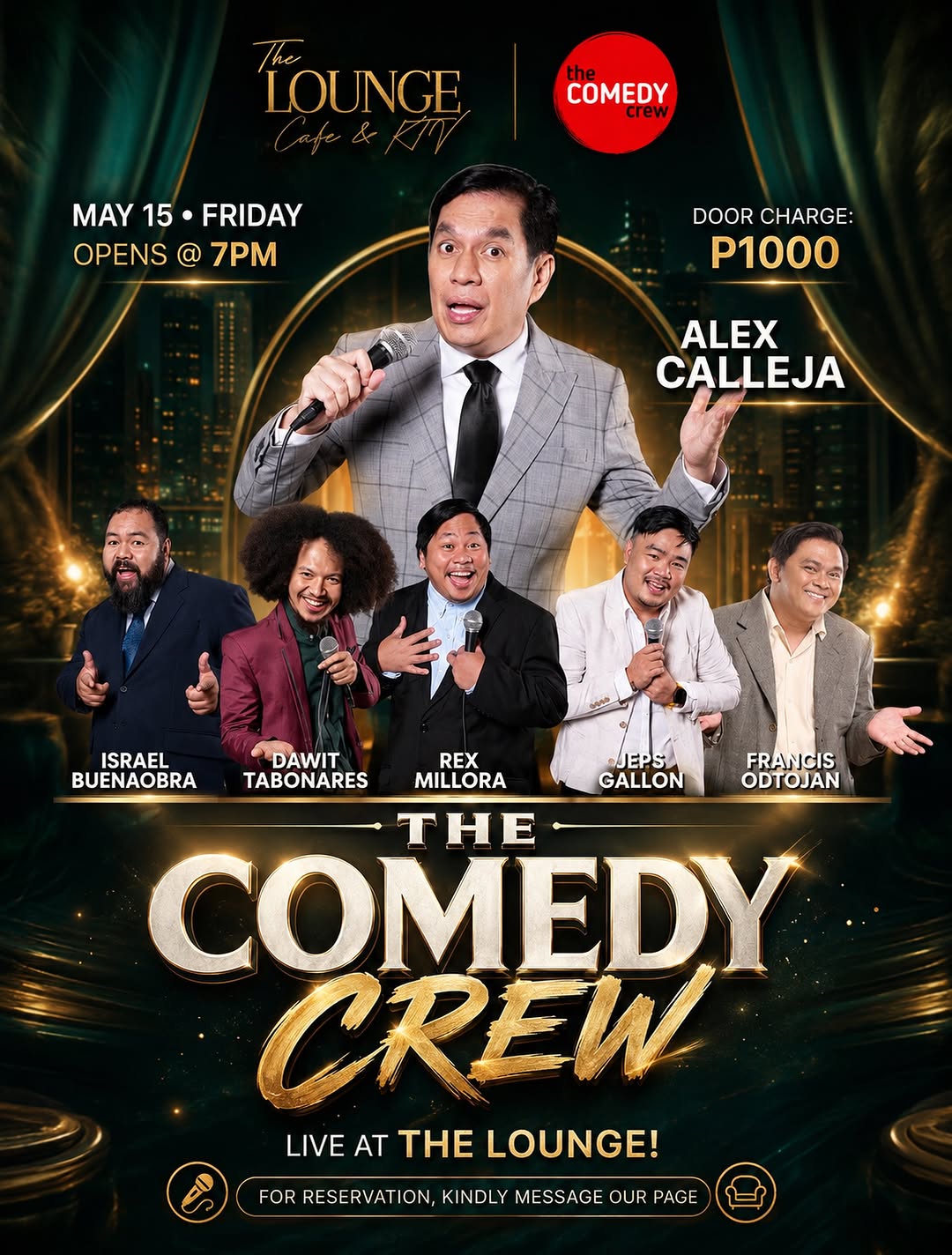 The Comedy Crew with Alex Calleja — Live at The Lounge, May 15